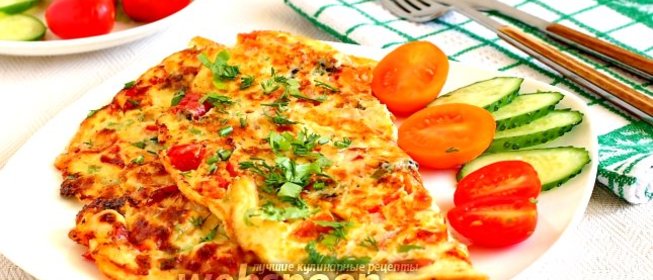 Омлет на молоке с овощами