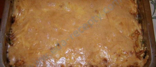 Запеканка с яблоками и фаршем Мужские капризы