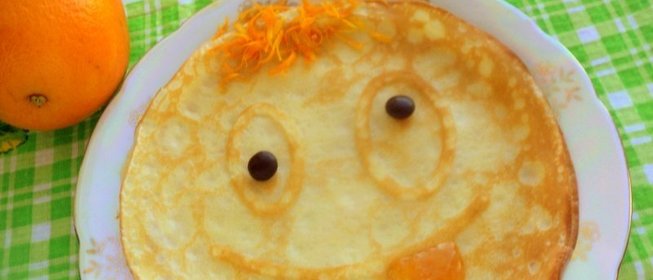 Веселые апельсиновые блины