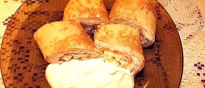 Блинчики с начинкой из курицы