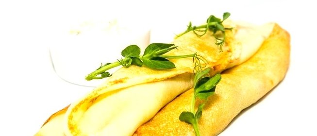 Блины с вешенками