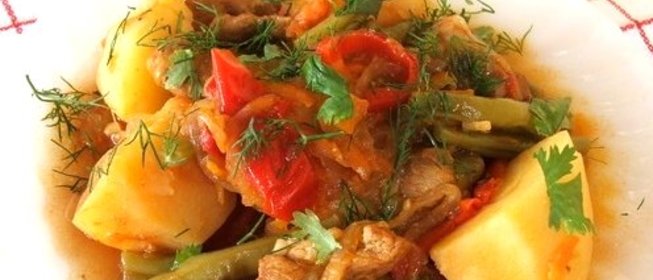 Картофель с говядиной