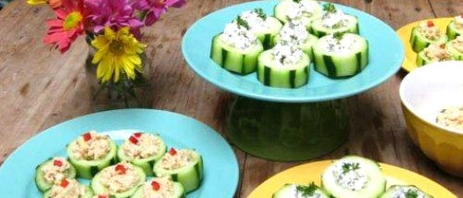 Фаршированные огурцы на пару