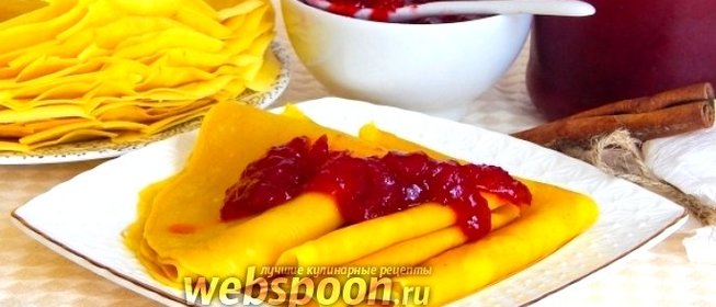 Сладкие блинчики с корицей и куркумой