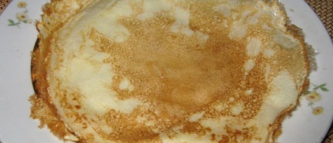 Блинчики на молоке и сметане