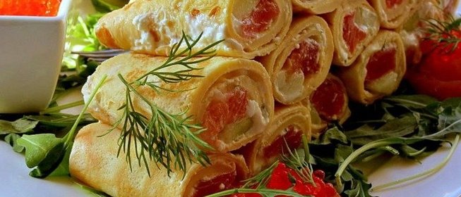 Роллы из омлета