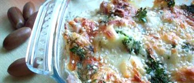 Запеканка из брокколи с ветчиной