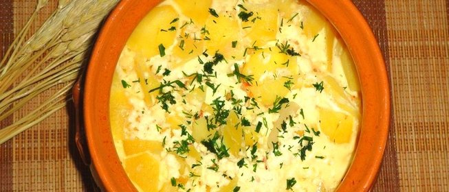 Картофельная запеканка с творогом