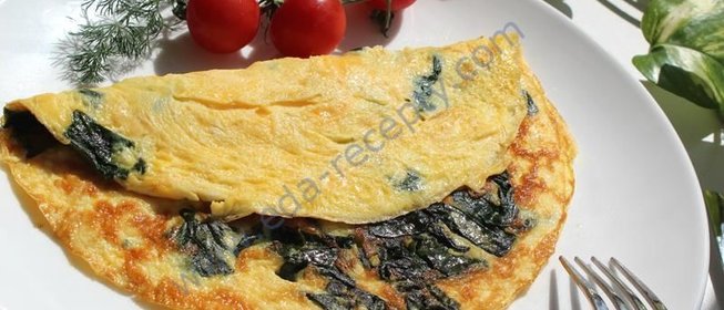 Омлет со шпинатом