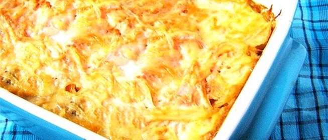 Капустная запеканка с яйцом