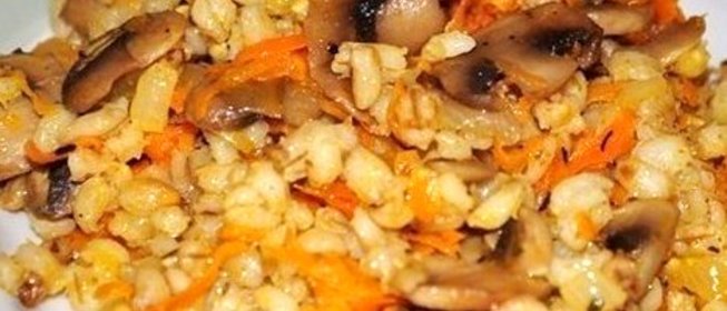 Перловая каша с грибами