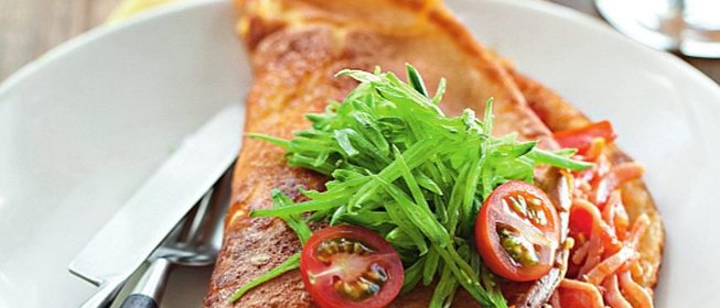 Омлет с ветчиной