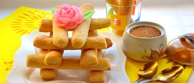 Творожное печенье Соленые палочки