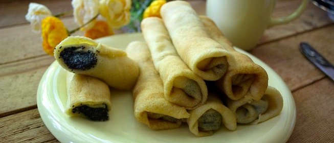 Блинчики с маковой начинкой