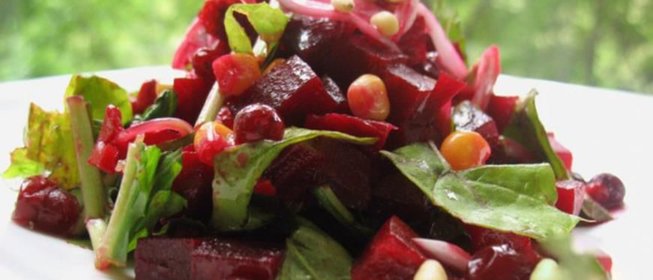 Закуска из свеклы с маринованным луком