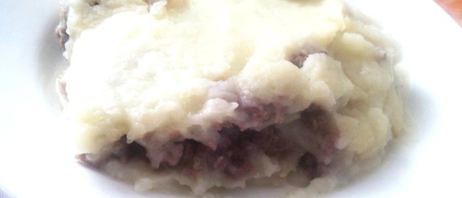 Запеканка картофельная с куриным и говяжьим фаршем