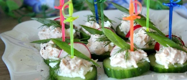 Овощные канапе Девичьи посиделки