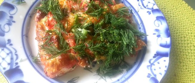 Омлет в духовке с мукой