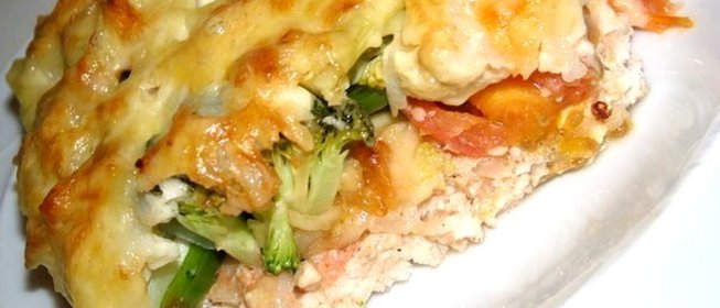 Запеканка с куриным филе и овощами
