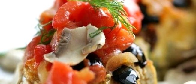 Рыбная запеканка с шампиньонами и шпинатом