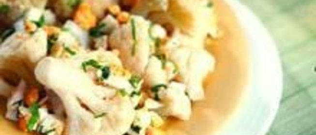 Цветная капуста с заправкой винегрет