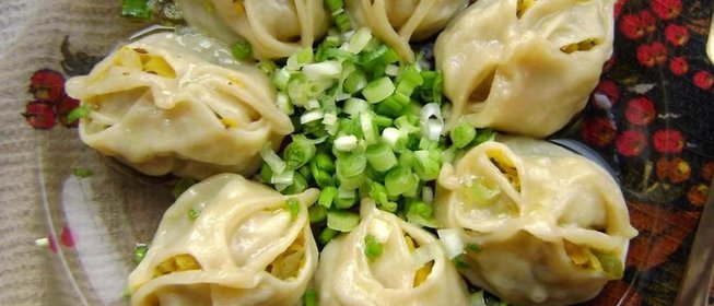 Постные манты с тыквой