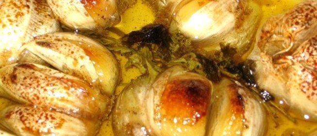 Тушеный чеснок