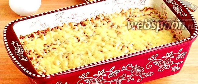 Запеканка из гречки с грибами
