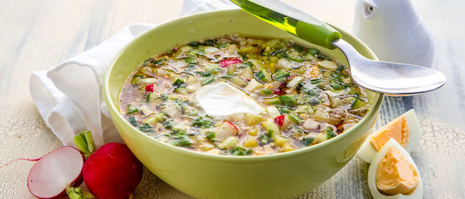 Окрошка с редисом