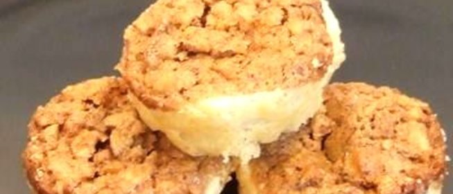 Двухслойное печенье с орехами