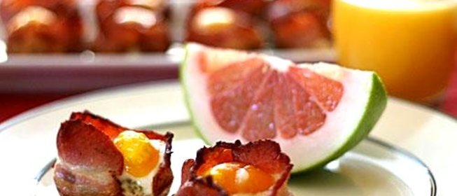 Беконовые чашечки с яйцом