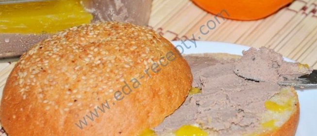 Печеночный паштет под апельсиновым желе