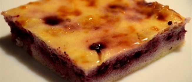 Запеканка творожная с черникой