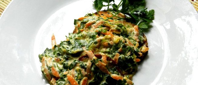 Закуска из кабачков с чесноком