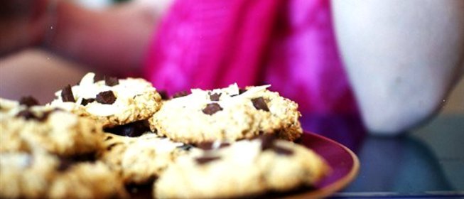 Овсяное печенье с шоколадом и миндалем