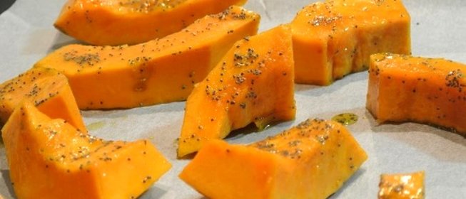 Запеченная тыква в духовке кусочками