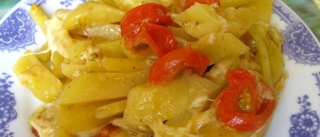 Картошка с сыром сулугуни