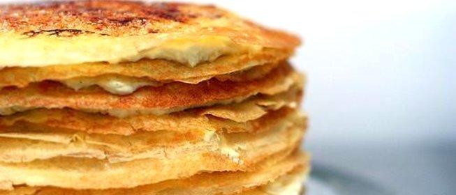 Блинный торт крем-брюле