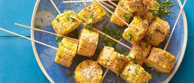 Кукуруза на гриле с кинзой