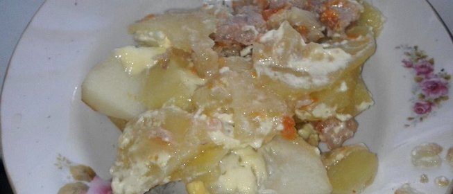 Мясная запеканка с капустой