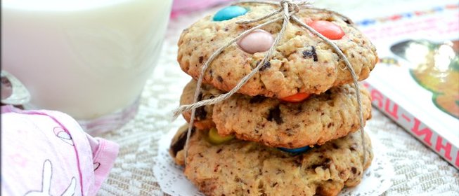 Печенье с M&M’s и шоколадной крошкой