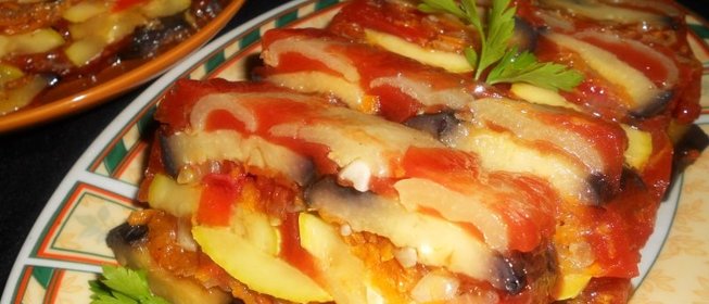 Овощной террин с томатным желе