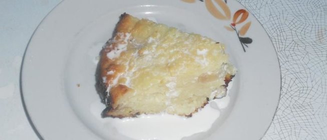 Творожная запеканка творог с бананом