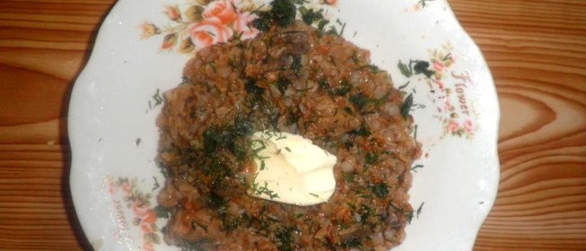 Гречка с печенью