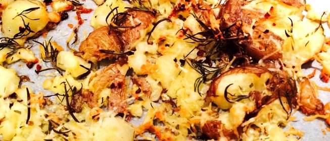 Давленый острый картофель по‑австралийски