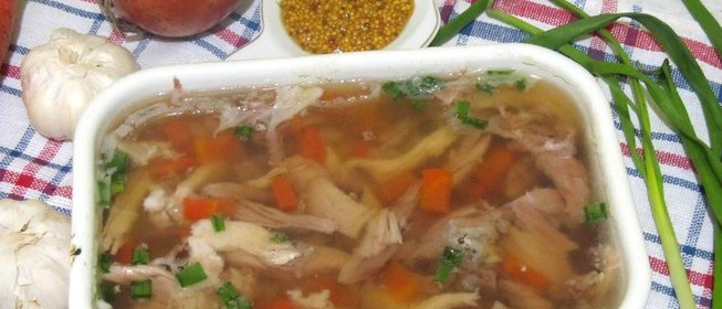 Холодец со свиной рулькой и курицей