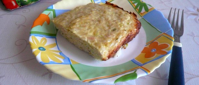 Запеканка куриная с кабачками и рисом