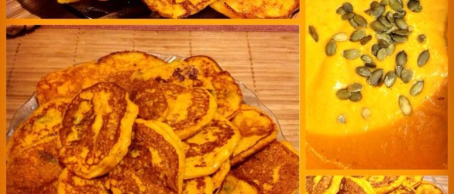 Тыквенные оладьи с отрубями и семечками