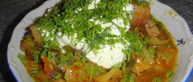 Годзя овощное рагу с мясом