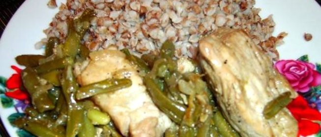 Мясное рагу со спаржевой фасолью